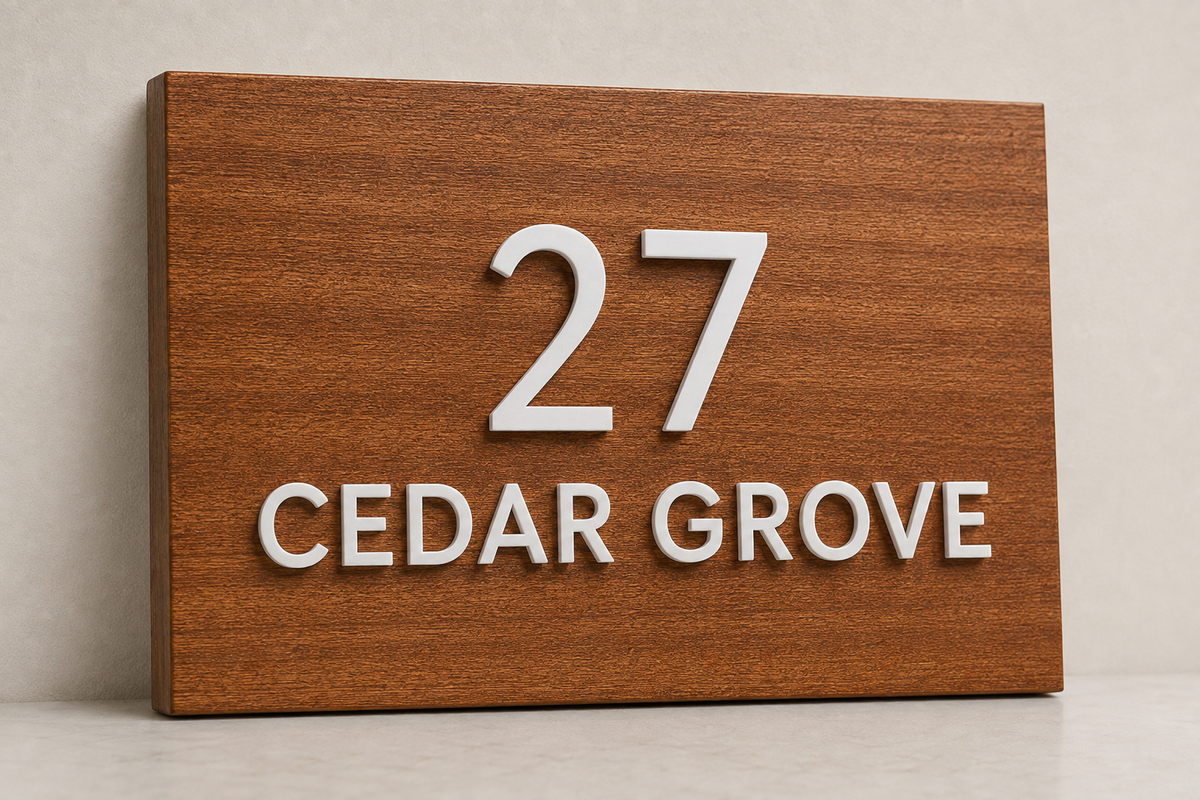Raised Acrylic-on-Wood Plaque