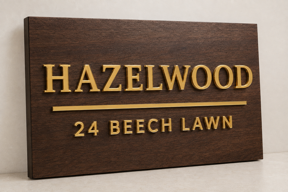 Raised Acrylic-on-Wood Plaque
