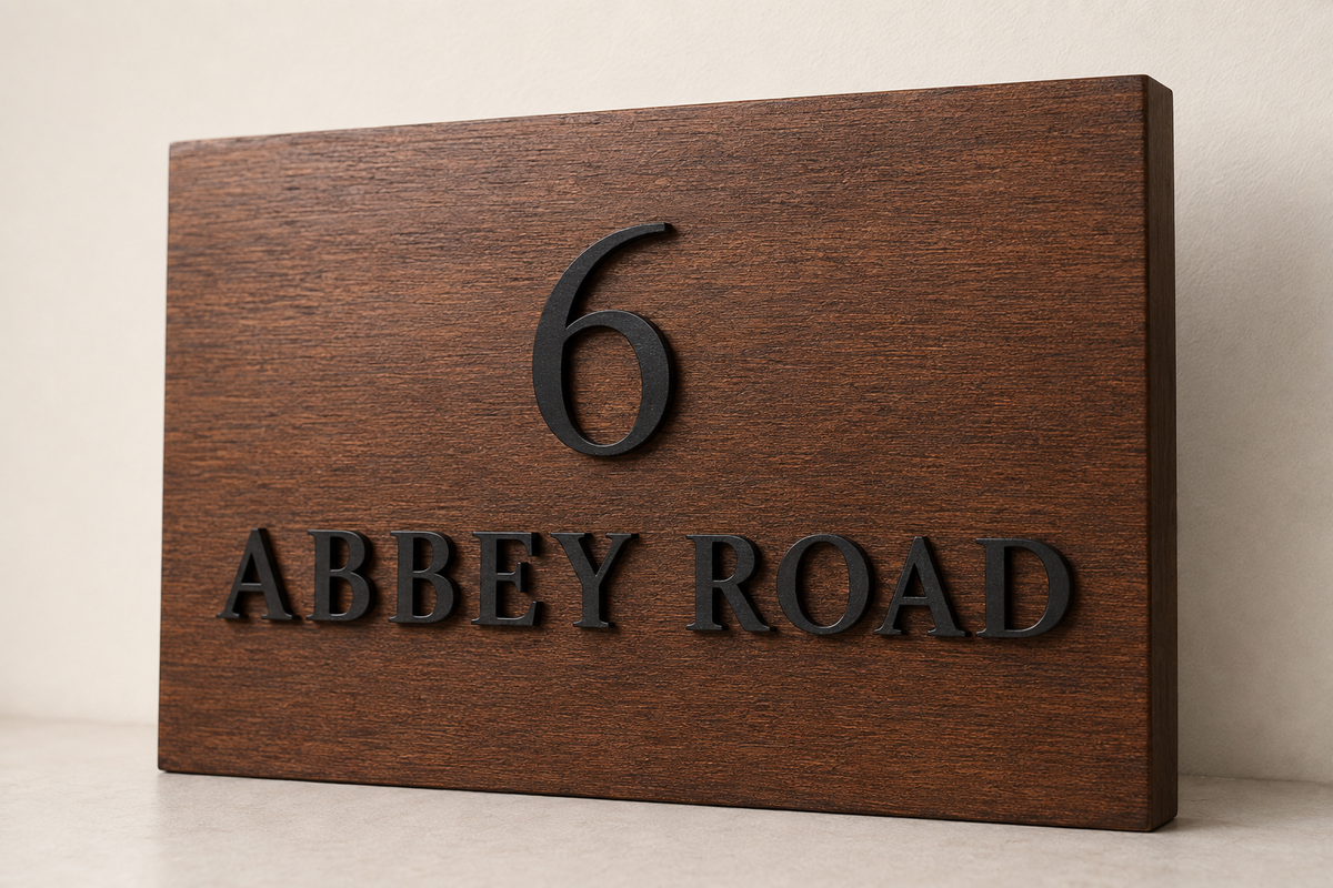 Raised Acrylic-on-Wood Plaque