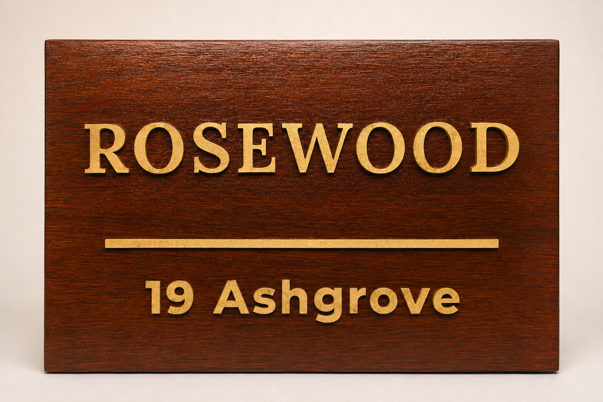 Raised Acrylic-on-Wood Plaque