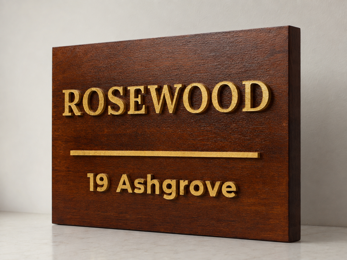 Raised Acrylic-on-Wood Plaque