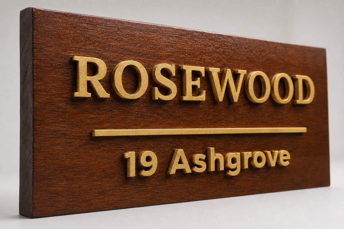 Raised Acrylic-on-Wood Plaque