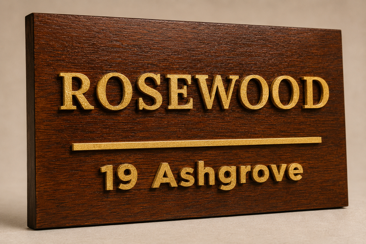 Raised Acrylic-on-Wood Plaque