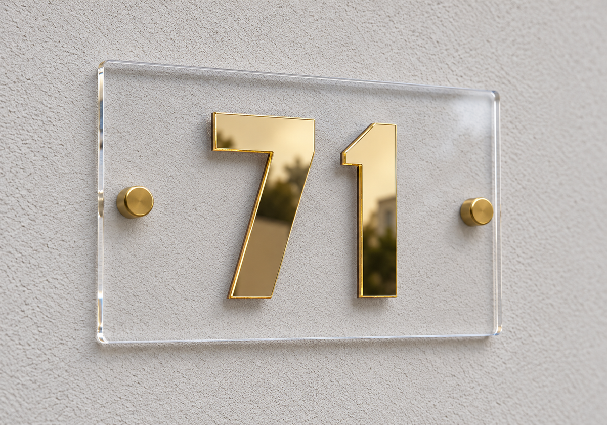 Compact Raised Acrylic Plaque